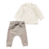 Set cămașă și pantaloni Alethi, in și muselină